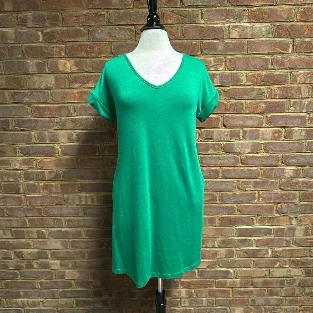 BTFBM Women’s Green Short Sleeve Casual Dress Sz Small
